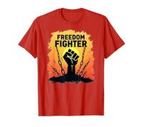 Freedom Fighter: potenziare Il Grafico di protesta per Gli attivisti, Maglietta, Uomo, Rosso, S