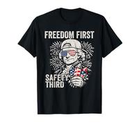 Freedom First Safety Terzo Thomas Jefferson Divertente 4 luglio Maglietta