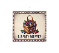 Freedom Forever, tappetino scolapiatti per bancone della cucina, tappetino assorbente vintage con cestino di mirtillo, tappetino estivo rustico in microfibra per la decorazione della casa, 40,6 x 45,7