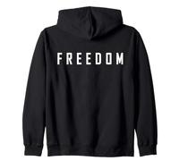 Freedom - Inspirational Quote, Favorite Meaningful Saying Felpa con Cappuccio