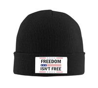 Freedom Isn't Free 4Th of July Patriotic Donna Uomo Beanie in Maglia Comodo Skull cap Leggero Watch cap per Calcio All'Aperto Ciclismo