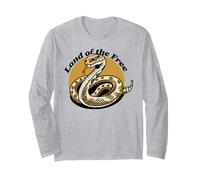 Freedom Land Serpente a sonagli Vintage Graphic Art Maglia a Manica