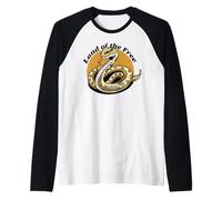 Freedom Land Serpente a sonagli Vintage Graphic Art Maglia con Maniche Raglan