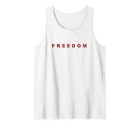 Freedom - Minimal Red Text Design Conservative (White) Canotta