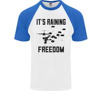 Freedom Parachute Regiment Para 1 2 3 4 10 Uomo S/S Baseball T-Shirt