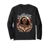 Freedom & Pride Proud Black Women Blessed Juneteenth Maglia a Manica