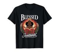 Freedom & Pride Proud Black Women Blessed Juneteenth Maglietta