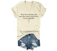 Freedom Shirt Rest Now, Brother, We Have The Watch, and I 'll See You in Valhalla Camicia Unisex, Colore: giallo crema., L