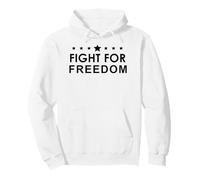 Freedom Sign Fight for Freedom White Shirt That Says Freedom Felpa con Cappuccio
