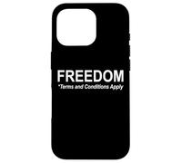 Freedom Terms and Conditions Apply America Land of the Free Custodia per iPhone 16 Pro