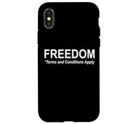 Freedom Terms and Conditions Apply America Land of the Free Custodia per iPhone X/XS