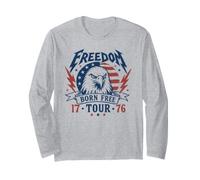 Freedom Tour 1776 Retro Eagle Born Free 4th di Luglio Maglia a Manica