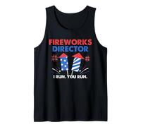 Freedom US Flag 4 luglio Fireworks Director I Run You Run Canotta