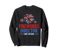 Freedom US Flag 4 luglio Fireworks Director I Run You Run Felpa