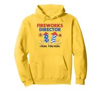 Freedom US Flag 4 luglio Fireworks Director I Run You Run Felpa con Cappuccio