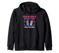 Freedom US Flag 4 luglio Fireworks Director I Run You Run Felpa con Cappuccio