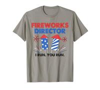Freedom US Flag 4 luglio Fireworks Director I Run You Run Maglietta