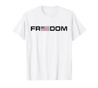 Freedom USA Bandiera LA Parola libertà su Un Tee Maglietta