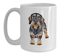 freedomlook Tazza con bassotto a pelo metallico, con scritta "I Am Proud To Have A Wire-haired Dachshund Dog" Doxie Mom Grandma, per proprietari di bassotti (425,2 g)