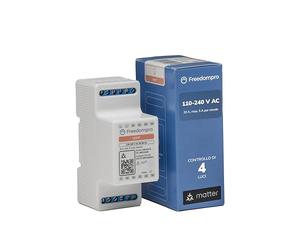 Freedompro Interruttore Smart WiFi Comanda 4 Luci, Lampade, Faretti, Punti Luce, Modulo Smart Home DIN H Relè Compatibile con Matter, Apple HomeKit, Alexa, Google Home, 110-240V 5A Quadro Elettrico