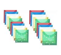 Freedy 20A4 Cartella portadocumenti trasparente, organizer con bottoni a pressione, contenitore in plastica trasparente per documenti, cancelleria (20) c