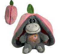 Freefire Asino dormiente, Peluche Che Respira Asino Allevia Ansia con Musica Emolliente E Luci, Dolce Bambola di Peluche Anti-Stress Ritmico, Amico Di Lenitivo Sonno per Adulti Bambino