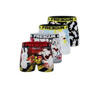 FREEGUN Fglpc/1/Bm/Pk4 Boxer Corti, Rosso/Turchese/Bianco/Giallo, L (Pacco da 4) Uomo