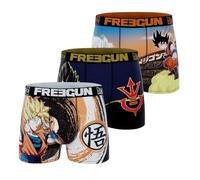 FREEGUN Boxer da Bambino Dragon Ball Z, Pantaloni da Ragazzo Goku, Vegeta e Picolo (Confezione da 3), Arancione/Nero/Blu, 14-16 Anni