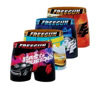 Freegun - Boxer da uomo Fast and Furious, Slip da uomo Racing, Originale e Morbido (Confezione da 4), M