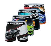 Freegun - Boxer da uomo Fast and Furious, Slip da uomo Racing, Originale e Morbido (Confezione da 4), S