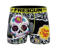 FREEGUN Boxer da uomo in microfibra, lecca caramelle, Skull Sta, L