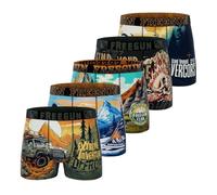FREEGUN Boxer da uomo Outdoor, Slip da uomo Stretch, comodi e ultra morbidi (confezione da 5), turchese, taglia M