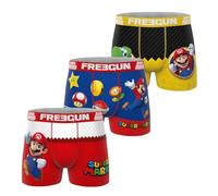 FREEGUN Boxer da uomo Super Mario Bros, Confezione da 3 Mario9, L