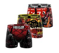 Freegun Boxer Fg/3/Bm/Pk3 Corti, Rosso/Nero/Giallo, 12/14 Anni (Pacco da 3) garçon