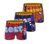 FREEGUN Boxer Mutande Ragazzo Brawl Stars, Set da 3, Rosso 02 (8/10 Anni)