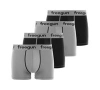 FREEGUN Boxer Mutande Ragazzo Cotone, Set da 4, Grigio P2 (8/10 Anni)