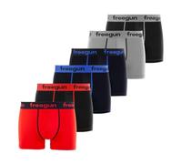 FREEGUN Boxer Mutande Ragazzo Cotone, Set da 6, Nero P2 (6/8 Anni)