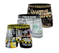 FREEGUN Boxer Mutande Ragazzo Sport, Set da 3, Nero A85 (8/10 Anni)