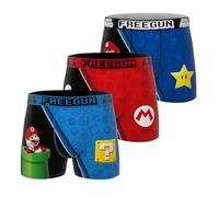 FREEGUN Boxer Mutande Ragazzo Super Mario, Set da 3, Blu 10 (14/16 Anni)