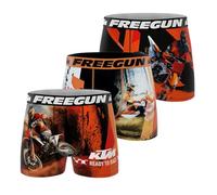 FREEGUN Boxer Mutande Uomo KTM, Set da 3, Arancione 17 (XL)