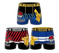 FREEGUN Boxer Pokemon Boy, Confezione da 3 Pkm19, 10-12 Anni