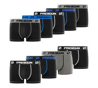 FREEGUN Boxer Uomo Cotone, comoda, resistente, set di 9, Nero, Taglie XL