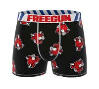 FREEGUN Boxer Uomo Cotone La Mucca Che ride, Black Aop3, L