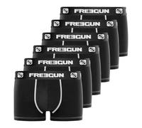 FREEGUN Boxer Uomo Cotone, ultra morbido e elasticizzato, set di 6, Nero, Taglie M