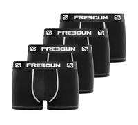 FREEGUN Boxer Uomo, Mutande Uomo, set di 4, Nero, Bianco, Taglie M