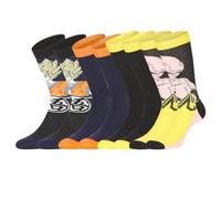 FREEGUN Calzini Bambino Dragon Ball Z, Calze Ragazzo Goku, Morbidi e Confortevoli, Taglie 35/38 (Set di 4)