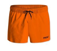 FREEGUN Costume da Bagno da Ragazzo ad Asciugatura Rapida, Pantaloncini da Bagno per Bambini, Rete Interna e Tasche Laterali, Arancione Brillante, 14-16 Anni