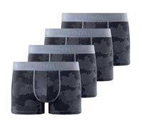 Freegun Fg/Sig/1bc/Pk4 Boxer Corti, Nero, L (Pacco da 4) Uomo