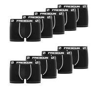FREEGUN Fg/Sol/Am/1/Pk9 Boxer Corti, Nero/Bianco, M (Pacco da 9) Uomo