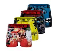 FREEGUN Fgdc/1/Bm/Pk4 Boxer Corti, Giallo/Rosso/Blu/Nero, L (Pacco da 4) Uomo